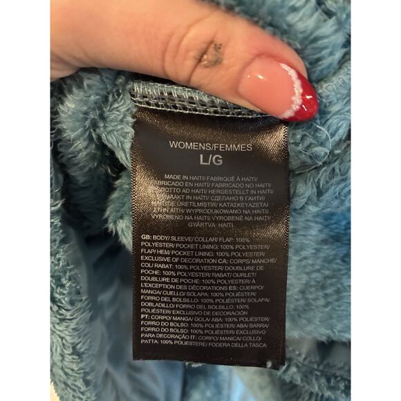 The North Face Womens Osito Full Zip Fleece Jacket Long Sleeve Size L Teal - Picture 6 of 9